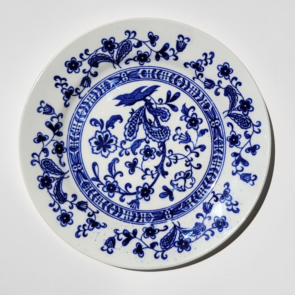Vintage Blue Onion Pattern Japan Plate